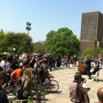 BikeTexas helped bring cyclists to the Text Ban Bill press conference.