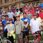 Participants in the Fifth BikeTexas Sine Die Bike Ride.
