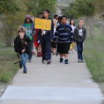 Students walking to school