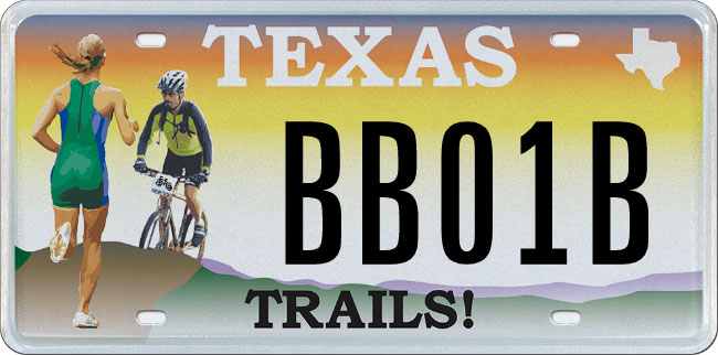 Texas Trails Specialty License Plate