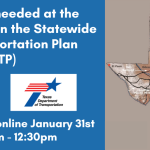 Webinar on State Active Transportation Plan on January 31, 2024